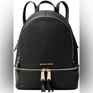 MICHAEL KORS Rhea Zip Small Pebble Leather Backpack
